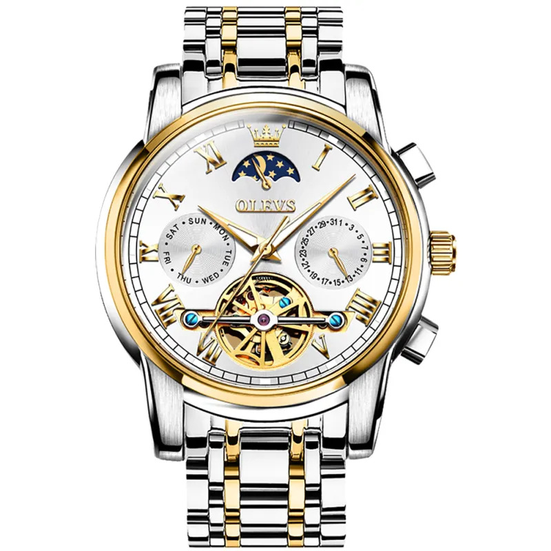 Reloj OLEVS OP-6617 Blanco Dorado