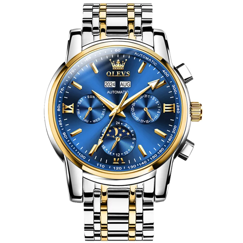 Reloj relacionado OLEVS OP-6633 Azul Dorado