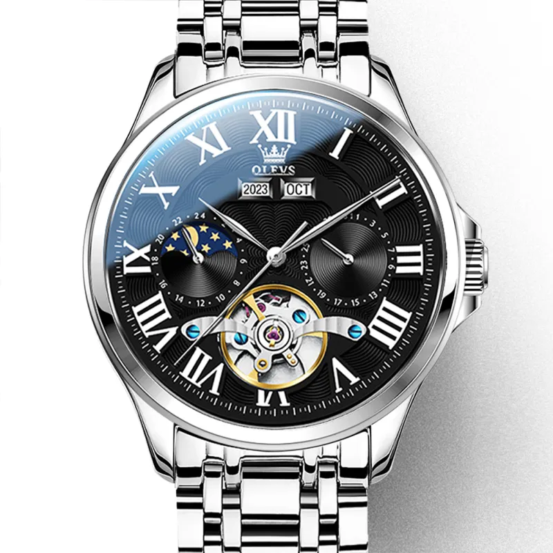 Reloj relacionado OLEVS OP-7013 Acero - Plata Negro