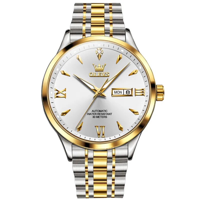 Reloj relacionado OLEVS OP-9956 Blanco Dorado
