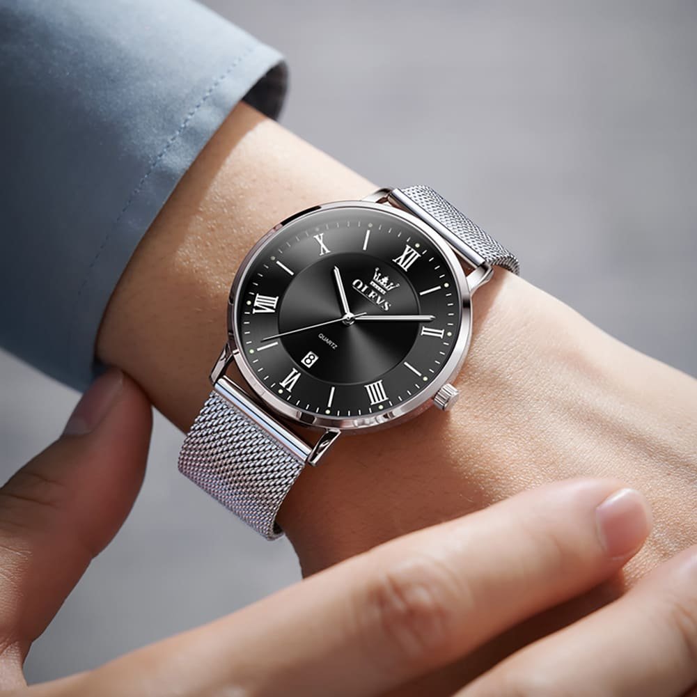 OLEVS OP-5623 Plata Negro